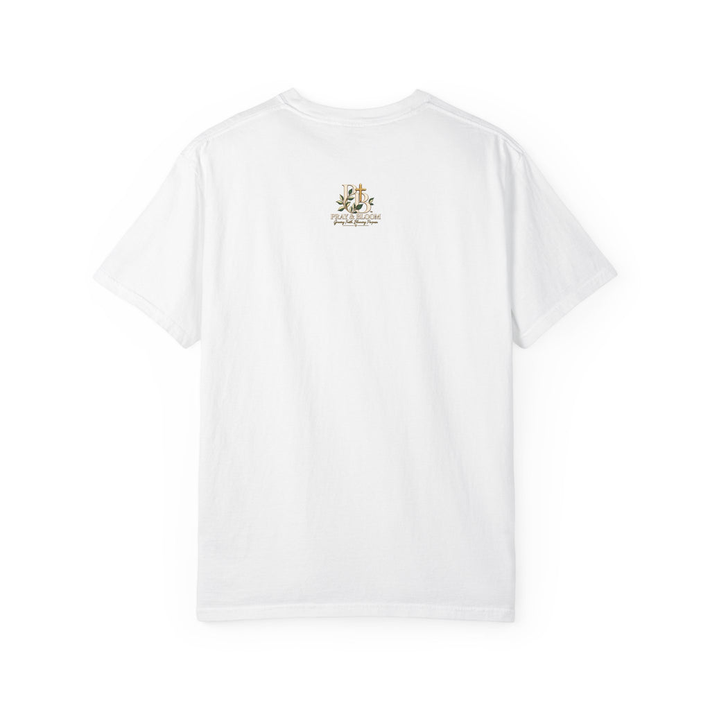 We Were Made in Heaven Christian T-Shirt | Faith-Based Cross & Floral Tee | Pray & Bloom