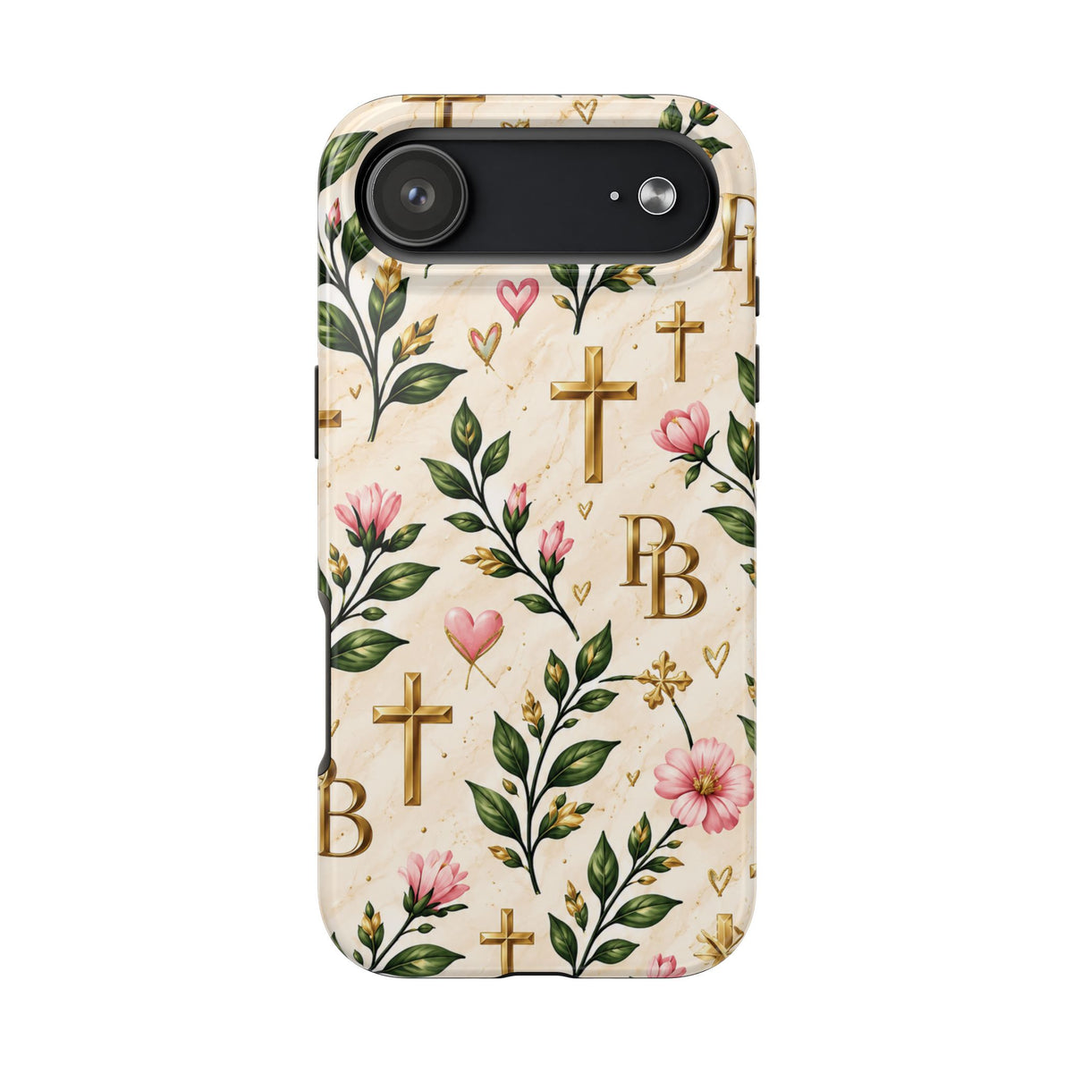 Pray & Bloom Christian Tough Phone Case | Floral Cross Faith Case