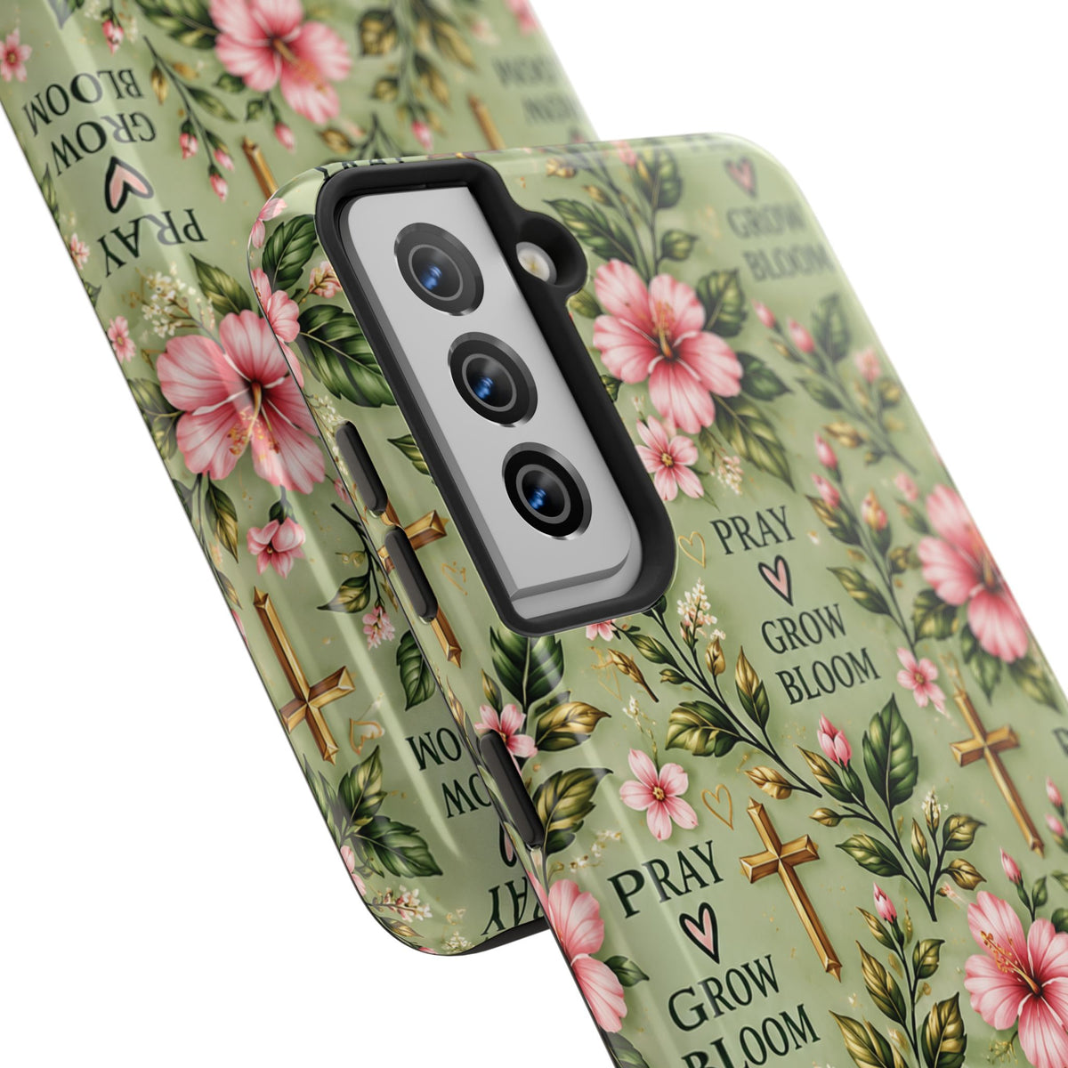 Pray Grow Bloom Christian Phone Case | Floral Faith Case | Pray & Bloom