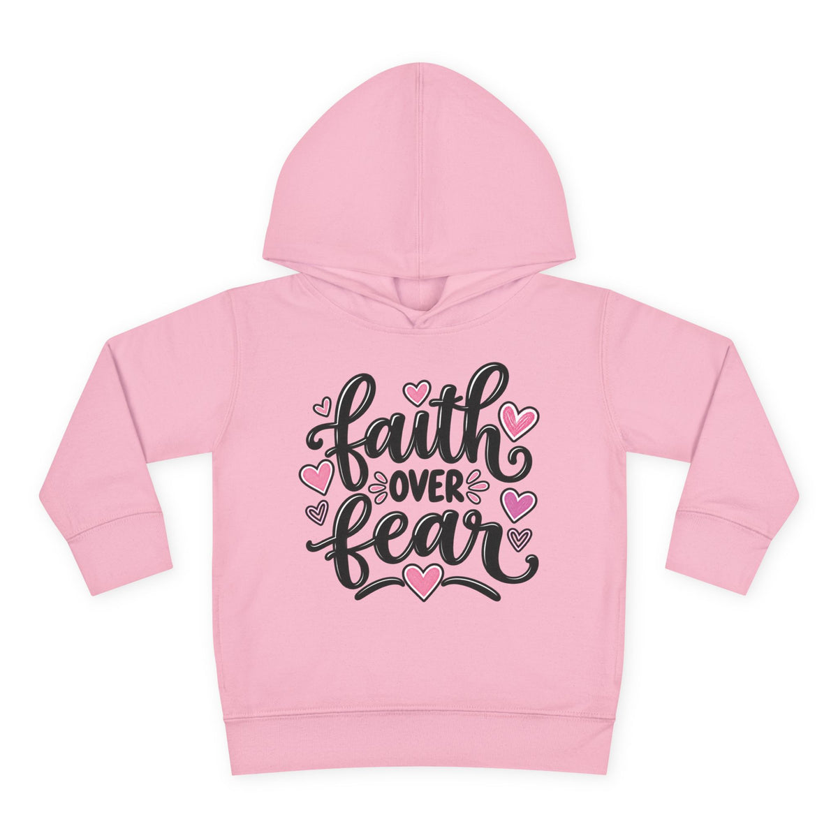 Faith Over Fear Kids Hoodie | Christian Toddler Pullover | Pray & Bloom