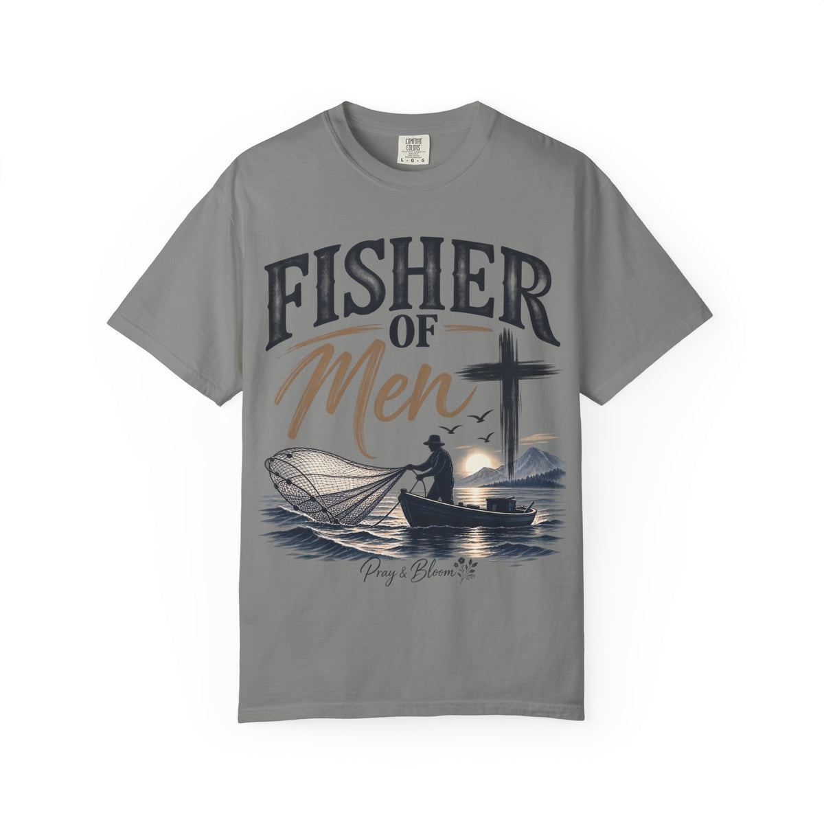 Fisher of Men Christian T-Shirt| Matthew 4:19| Pray & Bloom