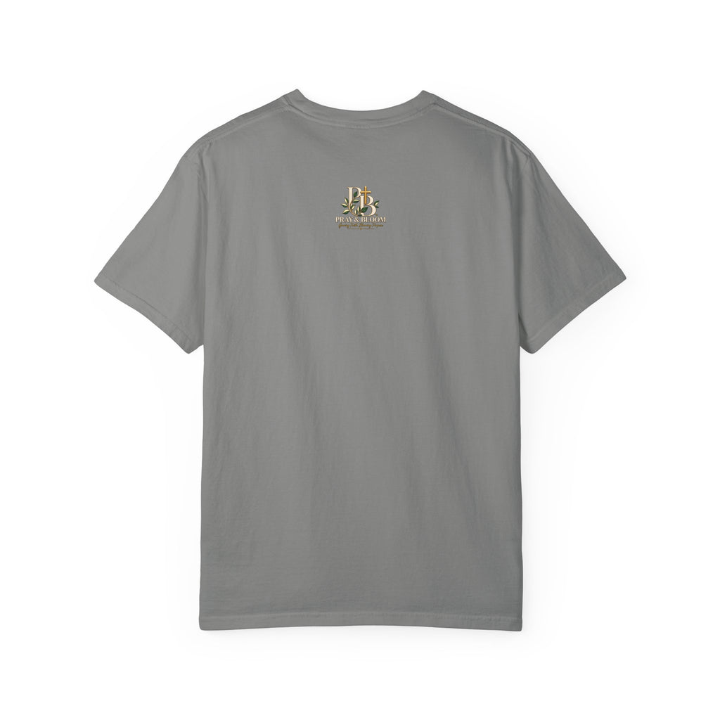We Were Made in Heaven Christian T-Shirt | Faith-Based Cross & Floral Tee | Pray & Bloom