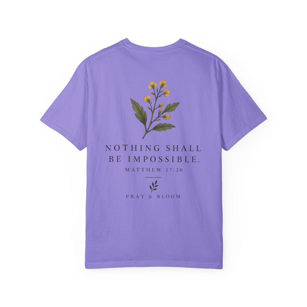 Faith as a Mustard Seed Christian T-Shirt | Matthew 17:20 | Pray & Bloom